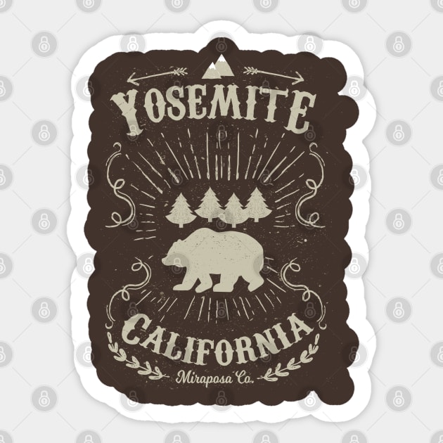 Yosemite National Park California Sticker by Styleuniversal